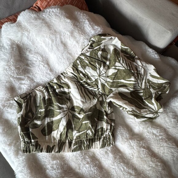 Abercrombie & Fitch Tropical Linen Crop Top Size Small - Picture 5 of 7